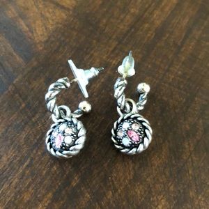 Brighton pink gem earrings